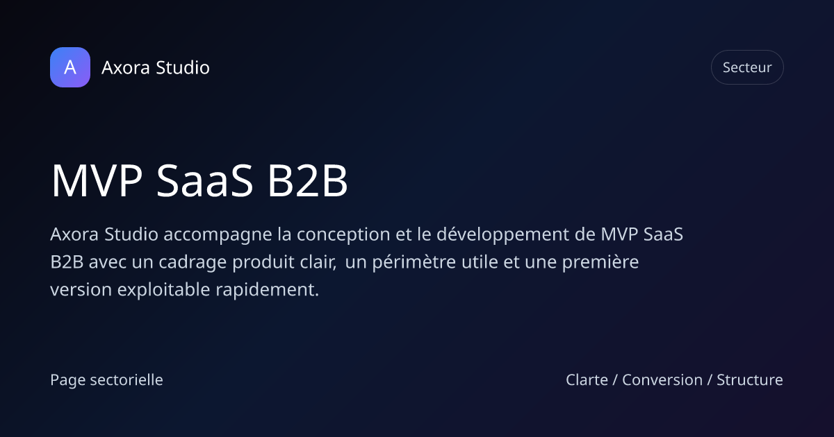 MVP SaaS B2B