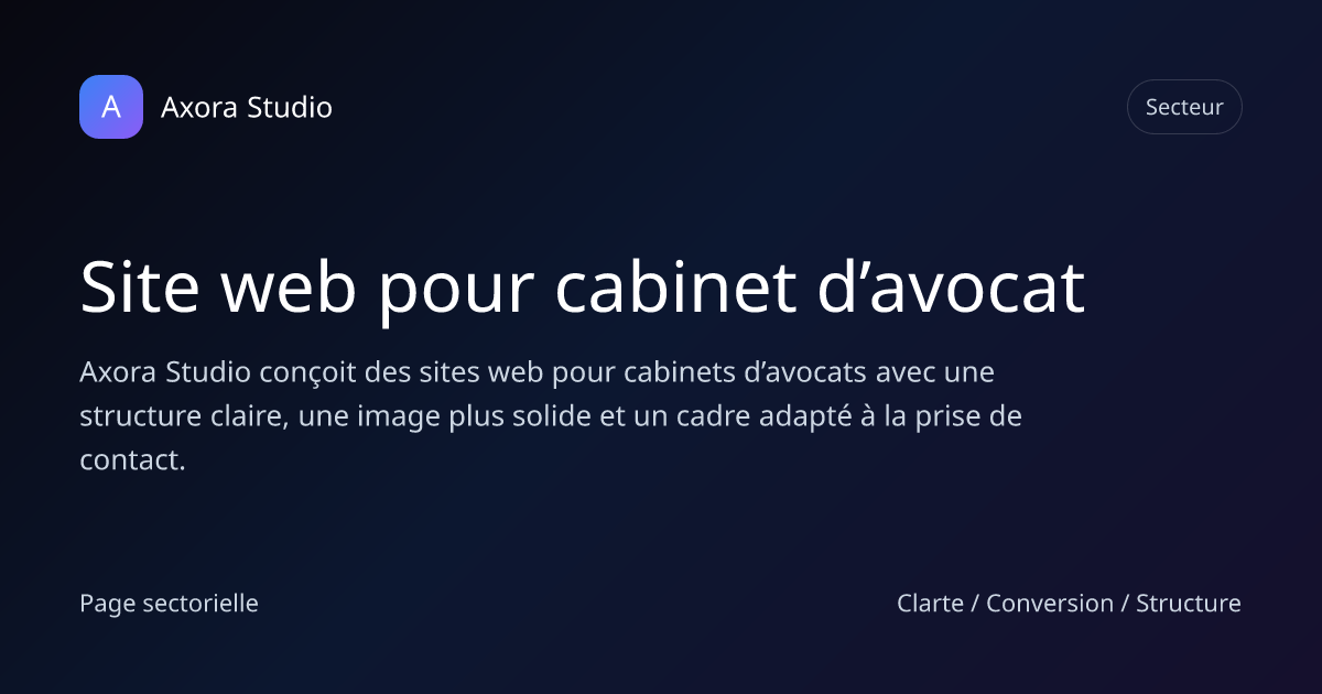 Site web pour cabinet d’avocat
